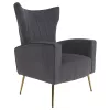 Relaxfotel, szürke Velvet szövet, BARET