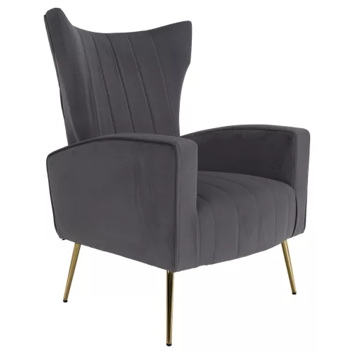 Relaxfotel, szürke Velvet szövet, BARET