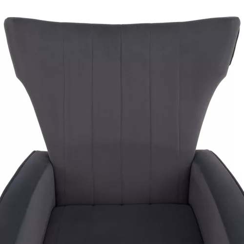 Relaxfotel, szürke Velvet szövet, BARET