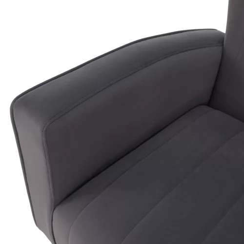 Relaxfotel, szürke Velvet szövet, BARET