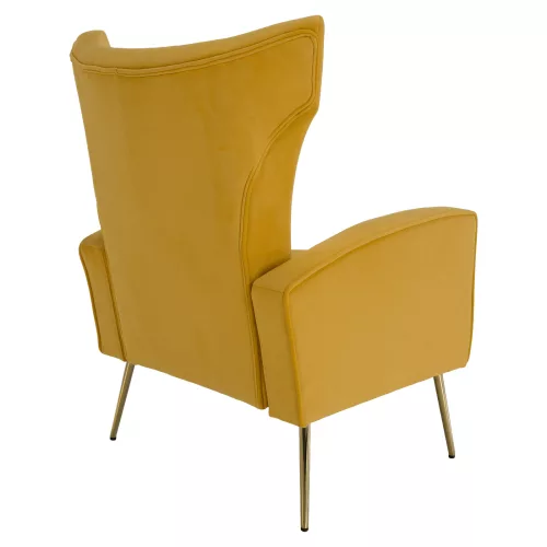 Relaxfotel, sárga Velvet szövet, BARET