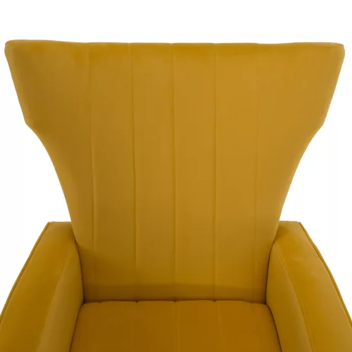 Relaxfotel, sárga Velvet szövet, BARET