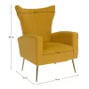 Relaxfotel, sárga Velvet szövet, BARET