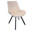 Étkezőszék, bézs Velvet szövet/fekete, SAMIRA