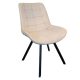 Étkezőszék, bézs Velvet szövet/fekete, SAMIRA