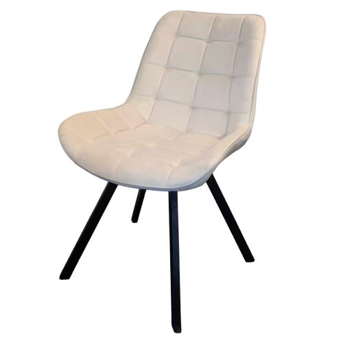 Étkezőszék, bézs Velvet szövet/fekete, SAMIRA