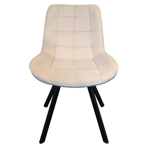 Étkezőszék, bézs Velvet szövet/fekete, SAMIRA