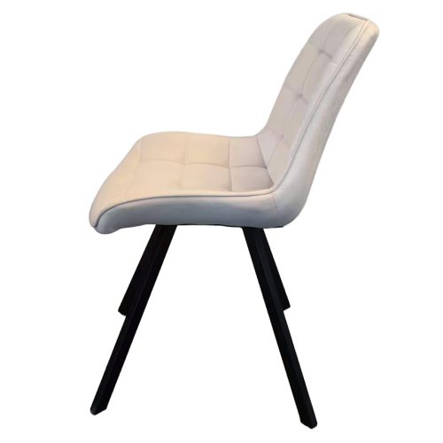 Étkezőszék, bézs Velvet szövet/fekete, SAMIRA