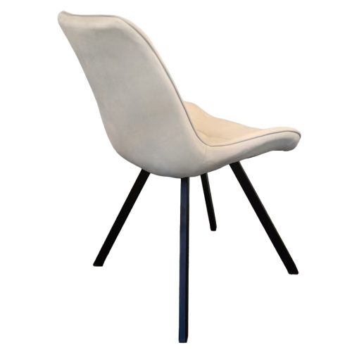 Étkezőszék, bézs Velvet szövet/fekete, SAMIRA