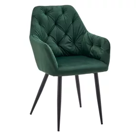 Design fotel, sötétzöld Velvet szövet, VERIO NEW