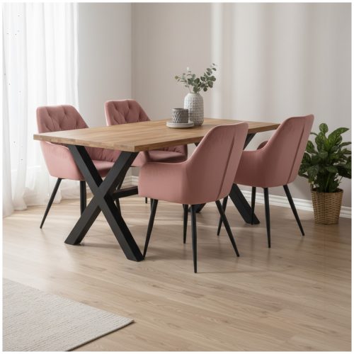 Design fotel, sötét rózsaszín Velvet szövet, VERIO NEW