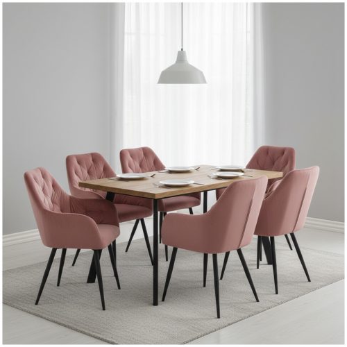 Design fotel, sötét rózsaszín Velvet szövet, VERIO NEW