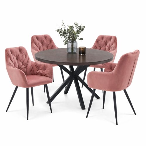 Design fotel, sötét rózsaszín Velvet szövet, VERIO NEW