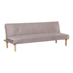   Kanapé széthúzhatós, barnásszürke Taupe Velvet szövet/tölgy, ALIDA