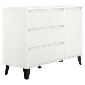 Komód, fehér, BOGAN NEW 1D3S