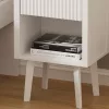 Éjjeliszekrény, fehér, TOBI