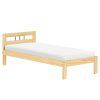 Ágy ráccsal, természetes, fenyőfa, 90x200, JONA NEW
