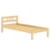 Ágy ráccsal, természetes, fenyőfa, 90x200, JONA NEW