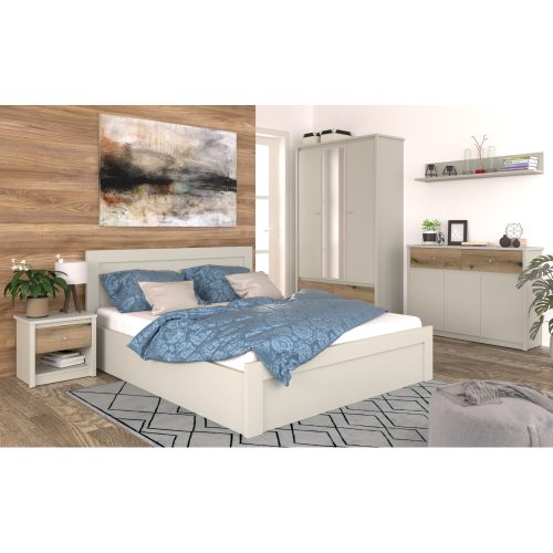 Nyitott polcos szekrény, kasmír/evoke tölgy, KAROS 1D1S