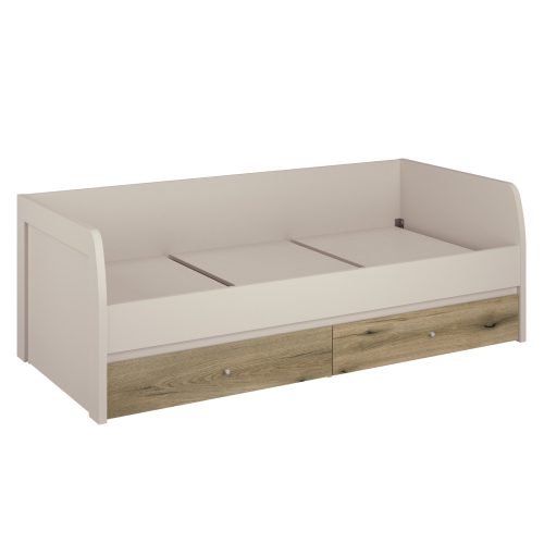 Ágy, 90x200, kasmír/evoke tölgy, KAROS 2S