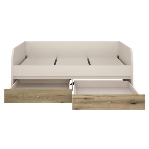 Ágy, 90x200, kasmír/evoke tölgy, KAROS 2S