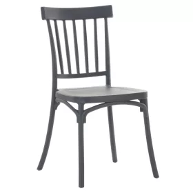 Rakásolható szék, sötétszürke, SAZEN NEW