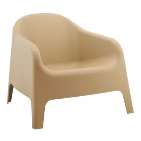 Rakásolható fotel, barna, műanyag, SOKRA NEW