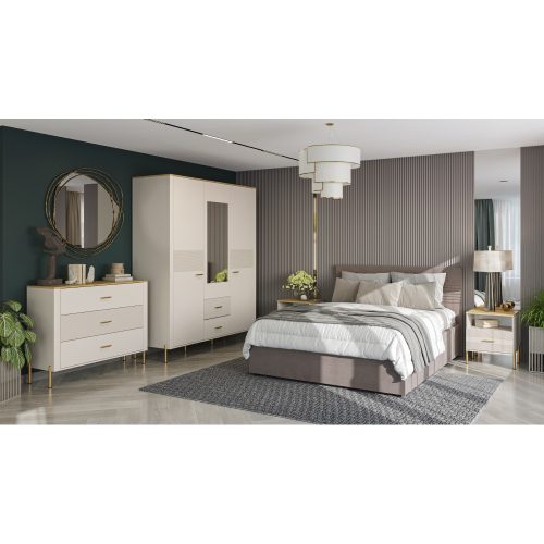 Komód, kasmír/kő tölgy, RUNOL 3S