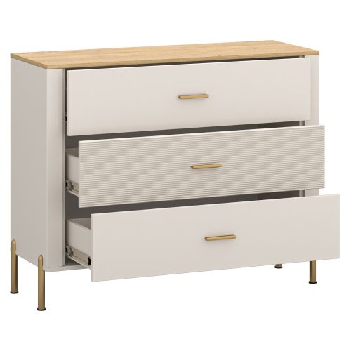 Komód, kasmír/kő tölgy, RUNOL 3S