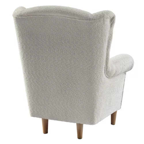 Füles fotel, tejszínes szövet Coral, CHARLOT