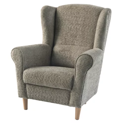 Füles fotel, szürkésbézs Taupe szövet Coral, CHARLOT