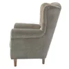 Füles fotel, szürkésbézs Taupe szövet Coral, CHARLOT