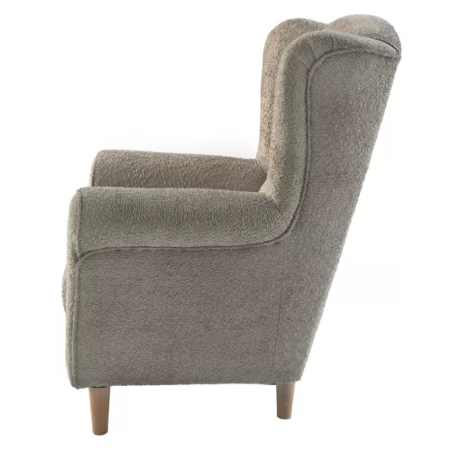 Füles fotel, szürkésbézs Taupe szövet Coral, CHARLOT