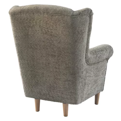 Füles fotel, szürkésbézs Taupe szövet Coral, CHARLOT