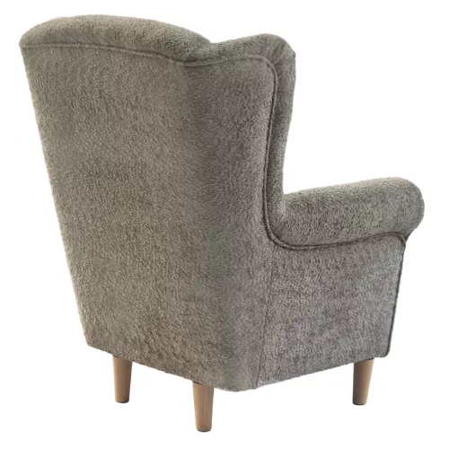 Füles fotel, szürkésbézs Taupe szövet Coral, CHARLOT