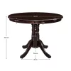 Étkezőasztal, kerek, gesztenye, átmérő 106 cm, TABLOS NEW
