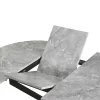 Kihúzható étkezőasztal, beton/fekete, 120x120-160x75 cm, ABERO TYP 2