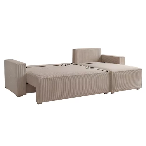 Univerzális ülőgarnitúra, szürkésbézs Taupe, APERO ROH