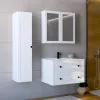 Magas szekrény, fehér, JUMP