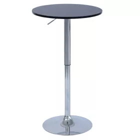   Bárasztal, magasság állítással, króm/ fekete, átmérő 60 cm, BRANY 3 NEW