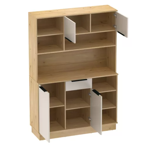 Négyajtós tálaló, artisan tölgy/kasmír, LILIEN TYP 2