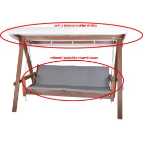 Rojaplast ADELAIDA hinta pót tető + párna szett – taupe