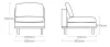 KETTLER EGO MODULAR középső elem / karosszék – antracit / Sunbrella®