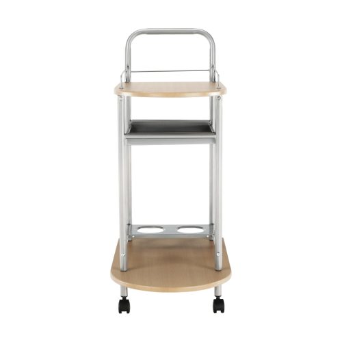 Zsúrasztal, bükk + ezüst fém, LIMA