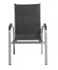 KETTLER BASIC PLUS PADDED alumínium rakásolható, párnázott kerti szék – ezüst / antracit