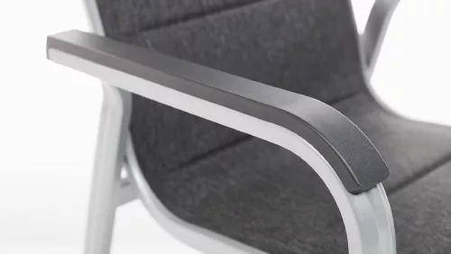 KETTLER BASIC PLUS PADDED alumínium rakásolható, párnázott kerti szék – ezüst / antracit