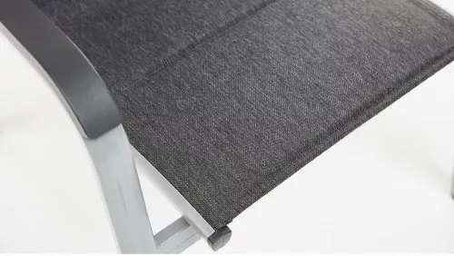 KETTLER BASIC PLUS PADDED alumínium rakásolható, párnázott kerti szék – ezüst / antracit