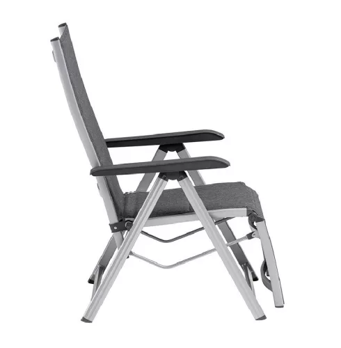 KETTLER BASIC PLUS PADDED relaxációs, dönthető alumínium kerti szék – ezüst / antracit