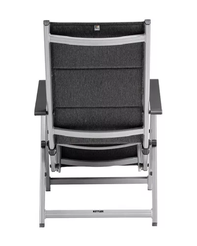 KETTLER BASIC PLUS PADDED relaxációs, dönthető alumínium kerti szék – ezüst / antracit