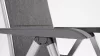 KETTLER BASIC PLUS PADDED relaxációs, dönthető alumínium kerti szék – ezüst / antracit
